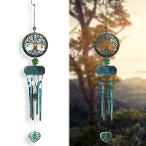 OKAIMEIMEIO Tree of Life Wind Chimes for Outside, Memorial Gifts for Mom, Outdoor Clearance, Sympathy Gifts for Loss of Loved One, Garden Decor