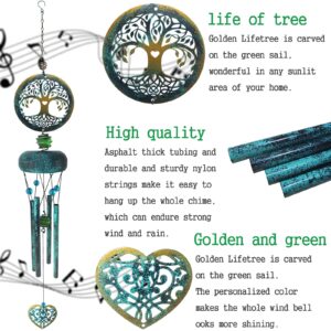 OKAIMEIMEIO Tree of Life Wind Chimes for Outside, Memorial Gifts for Mom, Outdoor Clearance, Sympathy Gifts for Loss of Loved One, Garden Decor