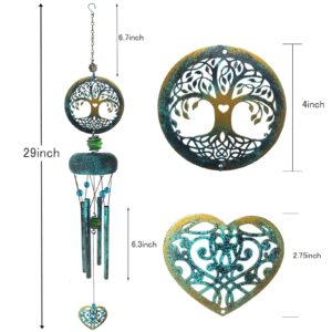 OKAIMEIMEIO Tree of Life Wind Chimes for Outside, Memorial Gifts for Mom, Outdoor Clearance, Sympathy Gifts for Loss of Loved One, Garden Decor