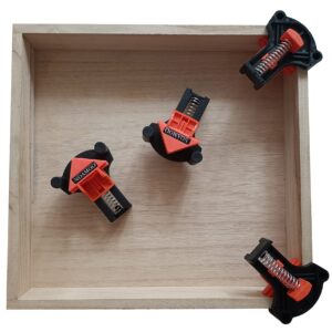 NOAMOO Corner Clamps For Woodworking Set Of 4 Adjustable 60/90/120 Degree Right Angle Clamps Tools Clip Fixer Welding, Drilling, Making Cabinets, Photo Framing