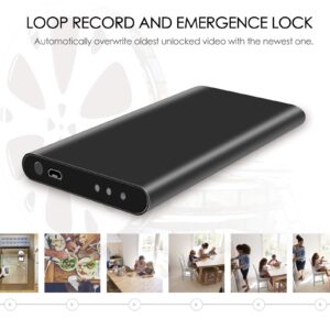 CAMAKT Hidden Camera, HD 1080P 5000mAh Portable Digital Power Bank Spy Camera, Long Time Video Recording with Loop Recording Wireless Security Nanny Cam for Home and Office, No WiFi Function.