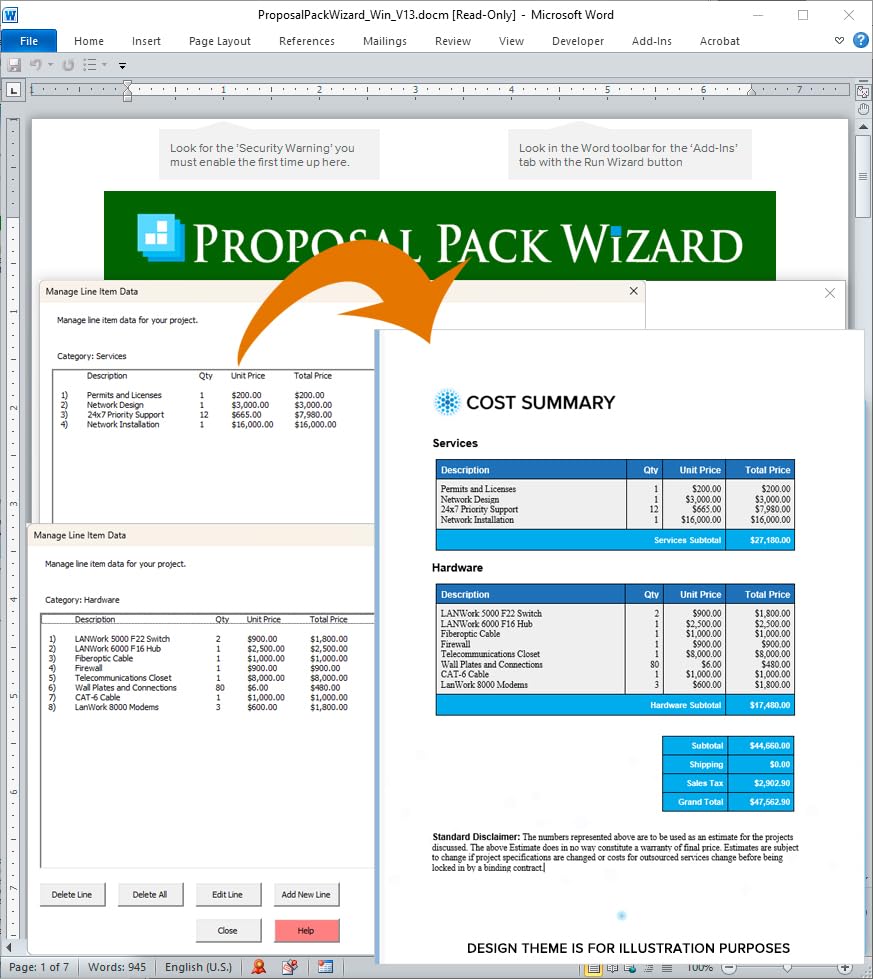 Proposal Pack Symbols #11 - Business Proposals, Plans, Templates, Samples and Software V20.0