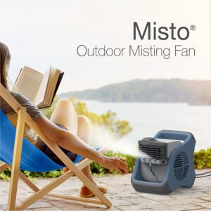 Lasko Misto Outdoor Misting Blower Fan, Ideal for Sports, Camping, Decks & Patios, 3 Speeds, 15", Blue, 7054