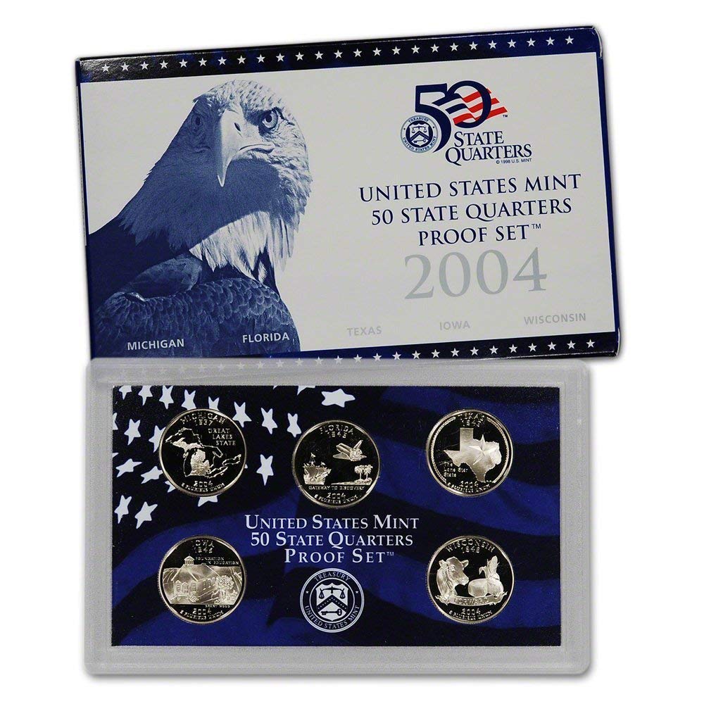 2004 S US Proof set 5 PCS In original packaging from mint State quarters Proof