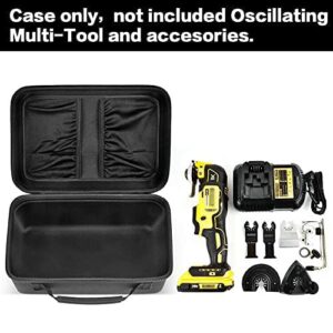 Case Compatible with DEWALT 20V MAX XR Oscillating Multi-Tool DCS354B/ DCS356B, Large Carrying Storage Box Fits for DEWALT 20V MAX XR Battery & Charger,Blades,Sanding Pads and Accessories (Box Only)