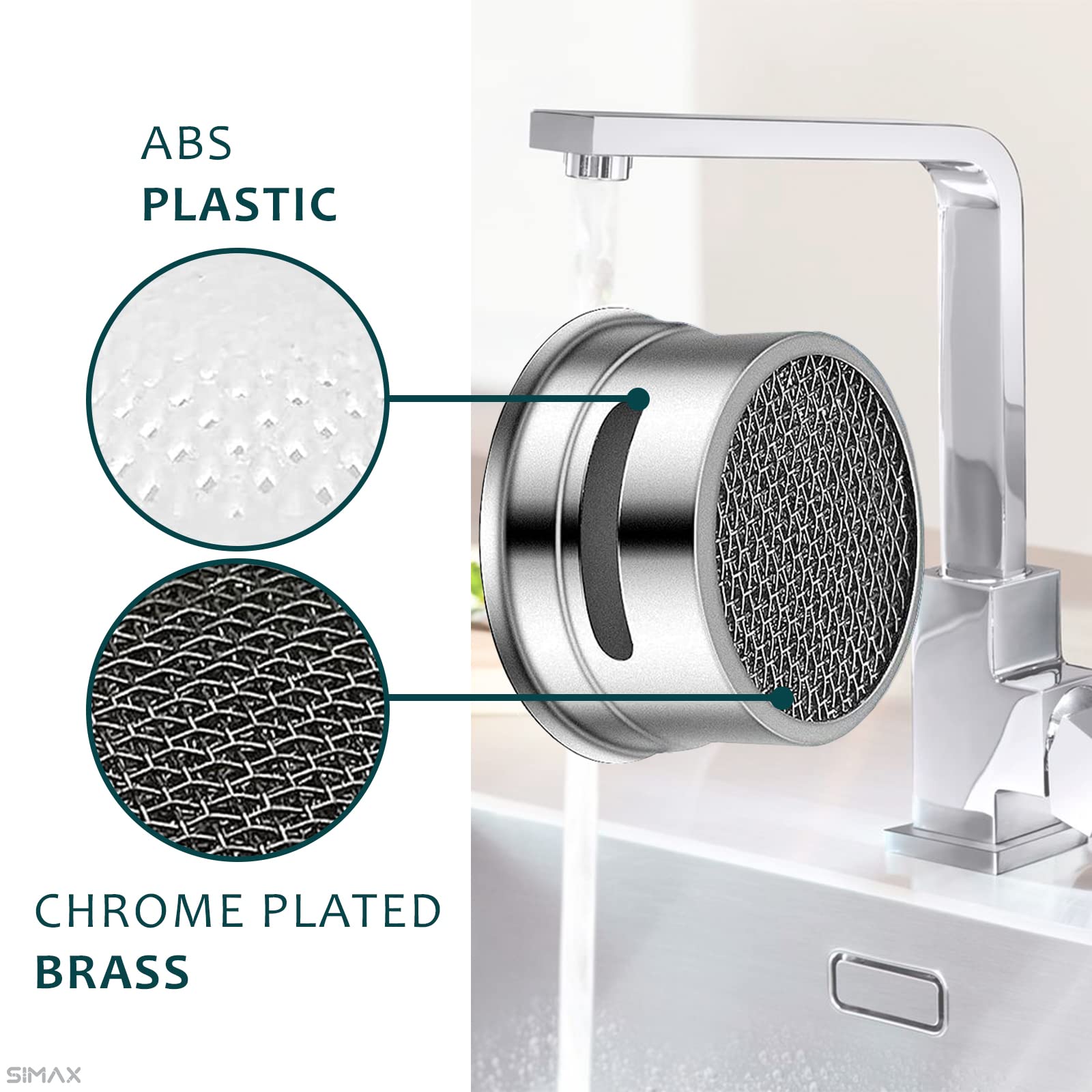 4Pcs Bathroom Faucet Aerator Replacement - 15"/16" 24mm Kitchen Sink Faucet Aerator Bathroom Sink Faucet Attachment High Flow Faucet Aerator for Sink - Faucet Sprayer Attachment Sink Faucet Aerators