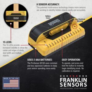 Franklin Sensors ProSensor M150 Stud Finder with 9-Sensors, Wood & Metal Stud Detector/Wall Scanner, Made in the USA