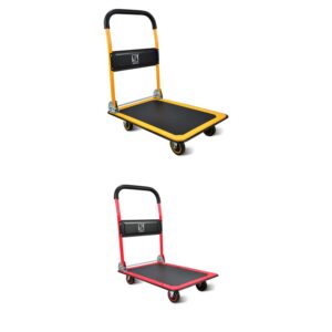 wellmax platform cart 330lb yellow and 660lb red