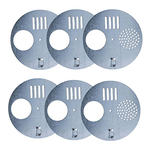 DoubleWood 6PCS Bee Hive Nuc Box Entrance Gates, Entrance Disc (Diameter:4.84") - Beekeeping Equipment Beehive Tool