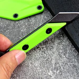 Ccanku C1146 Fixed Blade Knife,440C Blade G10 Handle EDC Tool Knife for Outdoor, Camping, Hiking, Fishing with kydex Sheath (Light Green)