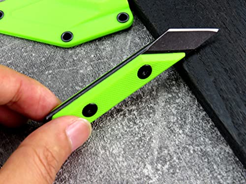 Ccanku C1146 Fixed Blade Knife,440C Blade G10 Handle EDC Tool Knife for Outdoor, Camping, Hiking, Fishing with kydex Sheath (Light Green)