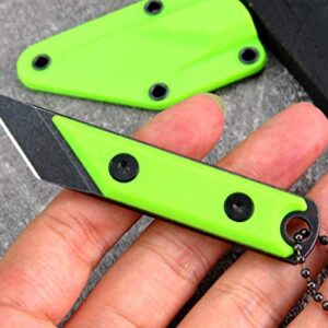 Ccanku C1146 Fixed Blade Knife,440C Blade G10 Handle EDC Tool Knife for Outdoor, Camping, Hiking, Fishing with kydex Sheath (Light Green)