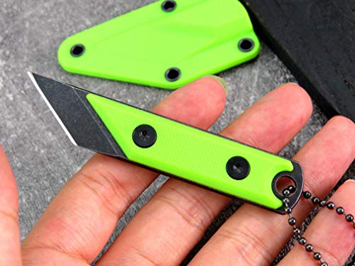 Ccanku C1146 Fixed Blade Knife,440C Blade G10 Handle EDC Tool Knife for Outdoor, Camping, Hiking, Fishing with kydex Sheath (Light Green)