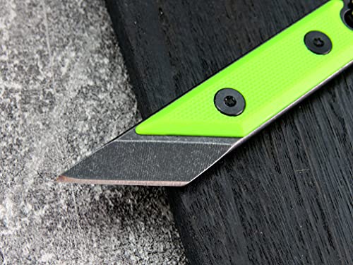 Ccanku C1146 Fixed Blade Knife,440C Blade G10 Handle EDC Tool Knife for Outdoor, Camping, Hiking, Fishing with kydex Sheath (Light Green)