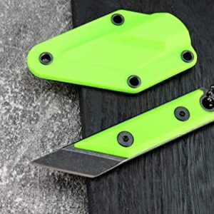 Ccanku C1146 Fixed Blade Knife,440C Blade G10 Handle EDC Tool Knife for Outdoor, Camping, Hiking, Fishing with kydex Sheath (Light Green)