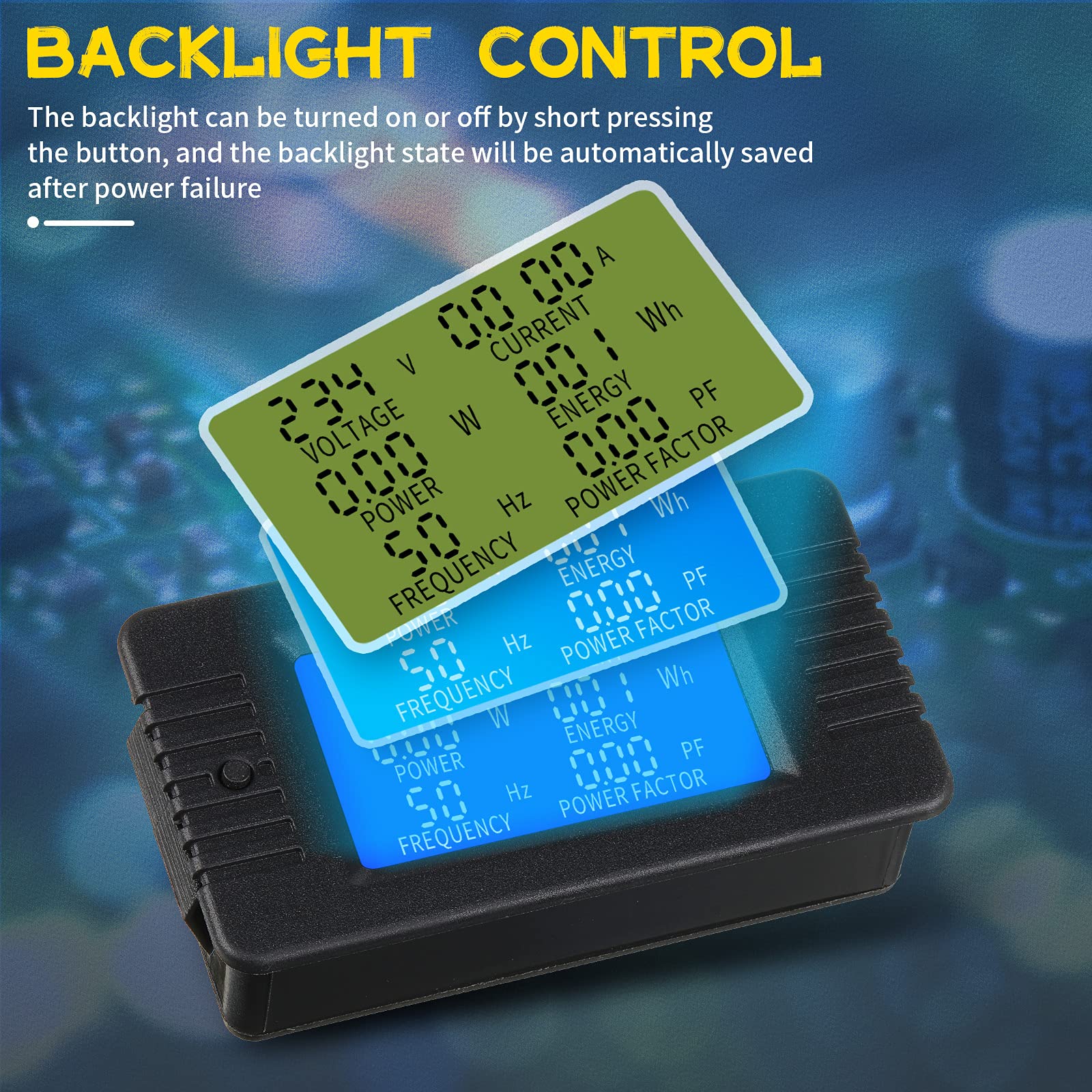 2 Pieces AC Power Meter AC 80-260V 100A Crs-022b LCD Digital Voltage and Current Monitor Meter Power Voltmeter Ammeter with 100A Current Split Core Transformer CT