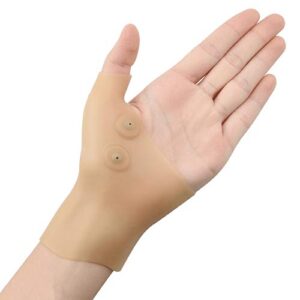 thumb wrist support brace (2 pcs),elastic gel arthritis fingerless glove for pain relief, waterproof wrist compression sleeve splint for sprained, tendonitis, carpal tunnel, hand joint pain, arthritis