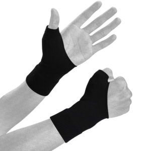 yhoumew wrist thumb compression arthritis gloves(1 pair),breathable wrist support brace fingerless glove with gel thumb injury pads,comfortable carpal tunnel sleeve for hand wrist joint relieve pain