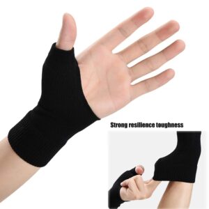 YHOUMEW Wrist Thumb Compression Arthritis Gloves(1 Pair),Breathable Wrist Support Brace Fingerless Glove with Gel Thumb Injury Pads,Comfortable Carpal Tunnel Sleeve for Hand Wrist Joint Relieve Pain