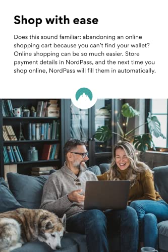 NordPass 1-Year Premium Password Manager Subscription for Unlimited Devices - Password Manager Software with Top-Tier Encryption, Data Breach Scanner, Secure Password Sharing [Physical box]