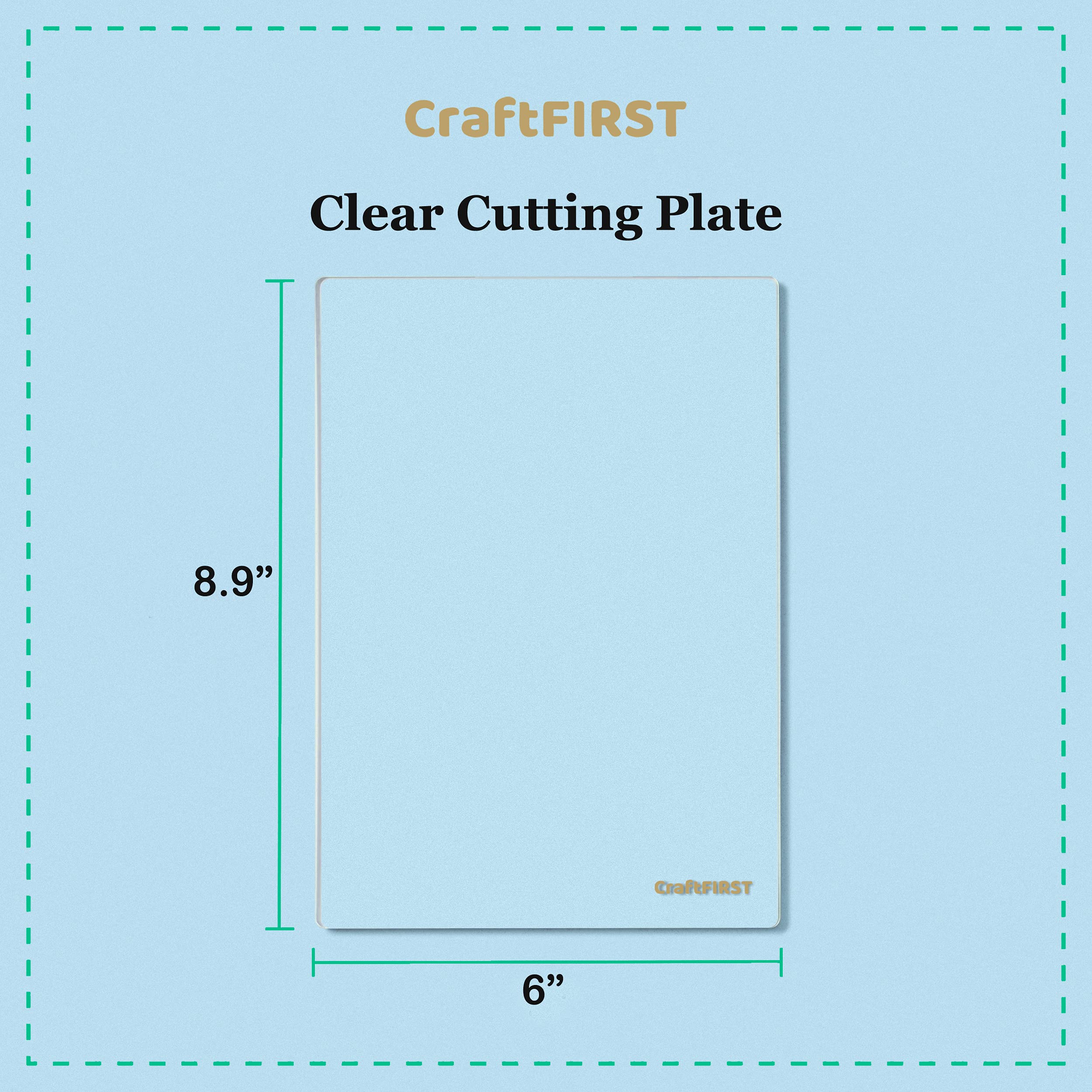 CraftFIRST 6 x 8.9" Clear Cutting Plate Die Cutting Machine Accessaries 1 Pair