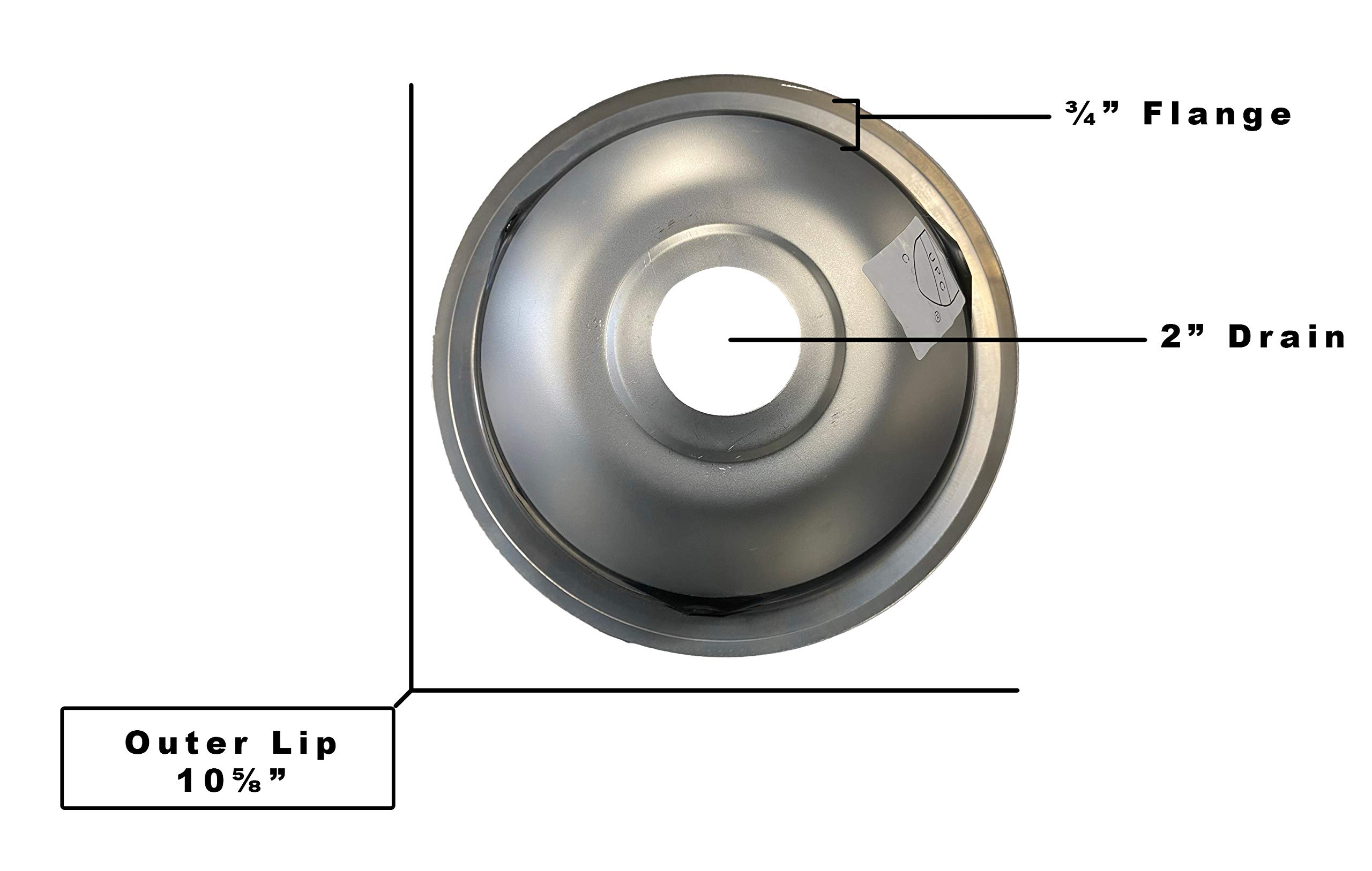 Class A Customs | 10" Round Stainless Steel Sink | 300 Series Stainless Steel | RV Camper Motor Home Sink | Concession Sink | 22 Guage