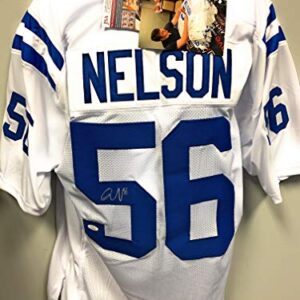 Quenton Nelson Indianapolis Colts Signed Autograph Custom Jersey White JSA Witnessed Certified