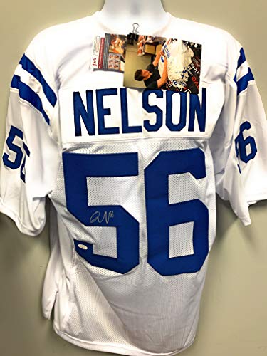 Quenton Nelson Indianapolis Colts Signed Autograph Custom Jersey White JSA Witnessed Certified