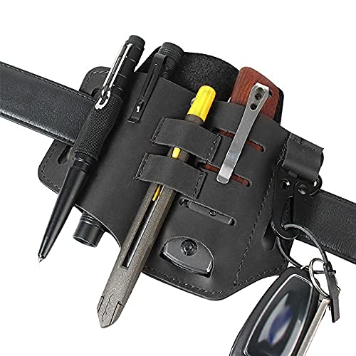 APEBAZY EDC Multitool Leather Sheath for Belt Pocket Organizers Tools Leather Knife Sheaths