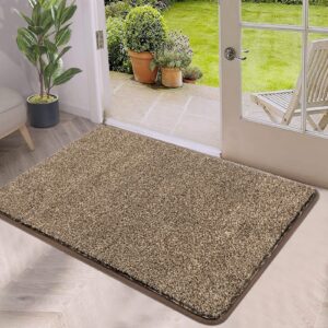 hebe indoor outdoor doormat 32"x48" soft absorbent inside door mat front doormats low profile entrance mats for dogs non slip welcome doormats for entryway kitchen laundry room