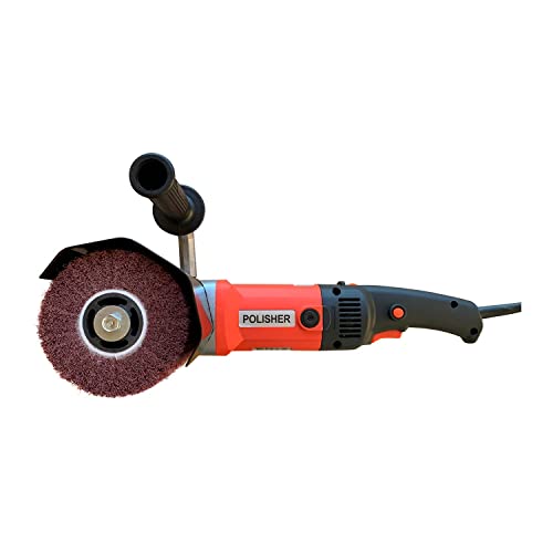 1400W Burnishing Polishing Machine 110V Wheel Polisher Sander Wire Drawing Machine Electric Sander Polisher for Metal Stainless Steel Plastic Wood Polishing with One Wheel Auxiliary Handle