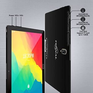Android 11.0 Tablet, 2 in 1 Tablet 10.1 inch, 4G Cellular Tablet with Keyboard, Octa-Core, 64GB Storage, 4GB RAM, Mouse, Stylus, Case, Support Dual Sim Card, 13MP Camera, WiFi, Bluetooth, GPS (Black)