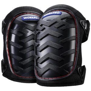 workpro knee pads for construction - safety kneepads with ergonomic gel cushion and foam padding, adjustable buckle straps and durable buttons, ideal for work flooring gardening
