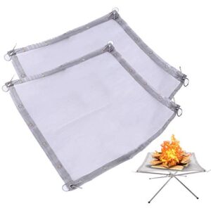 OutyFun 22inch Fire Pit Mesh, Replacement Fire Mesh for Portable Fire Pit, for The Same 22-inch Product on The Market（Two meshes）