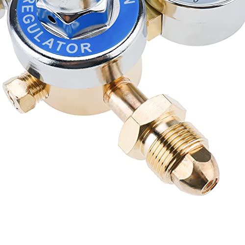 Argon Regulator CO2 Regulator Gas Welder Welding Regulator with Flowmeter 0-25 L/MIN and 0-25 MPA Pressure Gauge CGA580 Inlet Connection for TIG Welder MIG Welding