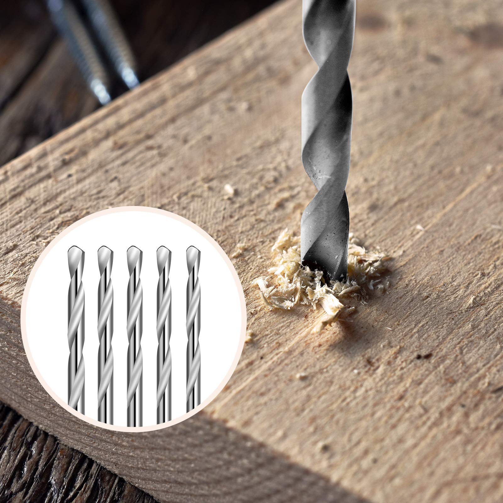 0.3-1.6 mm Micro Mini Drill Bit Set Tiny Drill Bits Small Shank Full-Ground HSS Twist Drill High Speed Steel Boards Tiny Drill Bits for Dill (40 Pieces)