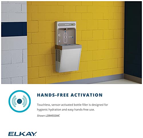 Elkay EZH2O Refrigerated Surface Mount Bottle Filling Station, Non-Filtered, 8GPH, Stainless Steel