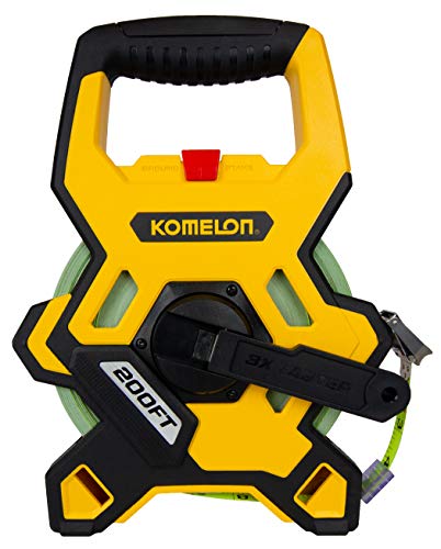 Komelon Contractor LT Tape Measure,Black,200 FT