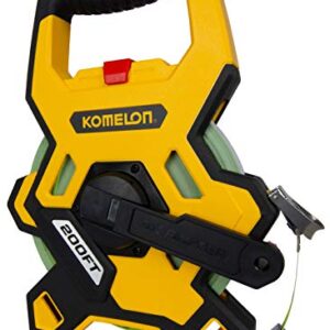 Komelon Contractor LT Tape Measure,Black,200 FT