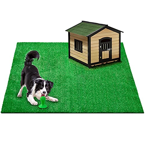 Artificial Grass, Large Artificial Turf 6.56FTx6.56FT, Synthetic Grass Mat Training Pad for Small/Medium/Large Dogs, Fake Grass Rug with Drainage Holes, Indoor Outdoor Rug Patio Lawn Decoration