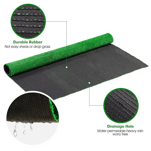 Artificial Grass, Large Artificial Turf 6.56FTx6.56FT, Synthetic Grass Mat Training Pad for Small/Medium/Large Dogs, Fake Grass Rug with Drainage Holes, Indoor Outdoor Rug Patio Lawn Decoration