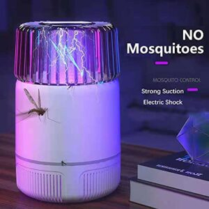 Bug Zapper Electric Mosquito Killer Lamp Fruit Fly Trap with USB Power,UV Light Fan,Indoor Insect Killer Trap for Gnat,Drain Flies,Mosquito Bug,Nontoxic,Odorless Noiseless Powerful Efficient Light