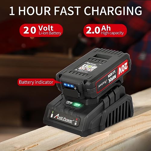 AVID POWER Drill Set Cordless 20V Electric Drill with Battery and Fast Charger, Variable Speed, 23+1 Torque Setting, 23pcs Accessories Drill Kit, Hand Drill with 1/2-Inch Metal Keyless Chuck