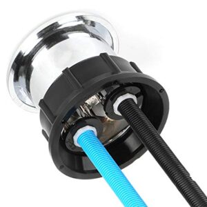 Teaayako Toilet Push Button 38mm Thread Diameter Dual Push Flushing Button Adjustable Toilet Water Tank Button,Black