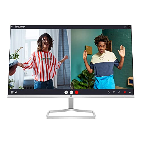 HP 24-inch FHD Monitor with AMD FreeSync Technology (2021 Model, M24fw),Silver, 15.62"D x 21.09"W x 6.97"H