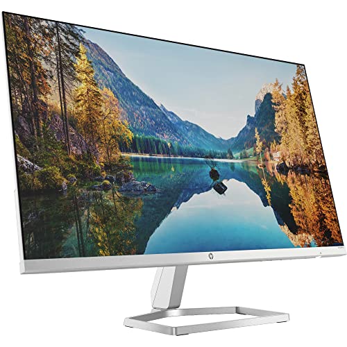 HP 24-inch FHD Monitor with AMD FreeSync Technology (2021 Model, M24fw),Silver, 15.62"D x 21.09"W x 6.97"H