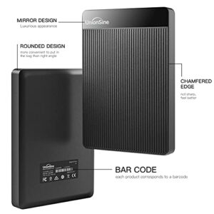 UnionSine 500GB 2.5" Ultra Slim Portable External Hard Drive HDD-USB 3.0 for PC, Mac, Laptop, PS4, Xbox one,Xbox 360-HD-2510(Black)