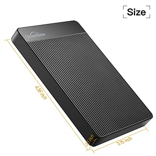 UnionSine 500GB 2.5" Ultra Slim Portable External Hard Drive HDD-USB 3.0 for PC, Mac, Laptop, PS4, Xbox one,Xbox 360-HD-2510(Black)