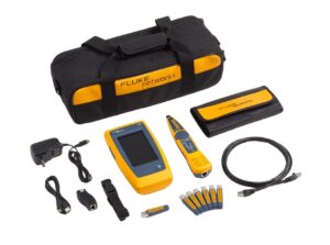 fluke networks liq-kit linkiq cable + network tester kit, black