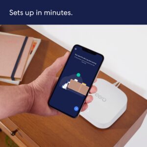 Amazon eero Pro 6E mesh Wi-Fi router | Fast and reliable gigabit + speeds | supports blazing fast gaming | Coverage up to 2,000 sq. ft. | 2022 release
